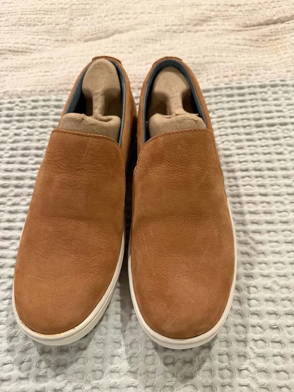 L.L. Bean Brown Leather Slip-On Sneakers